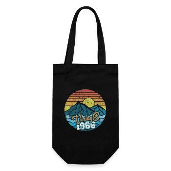 Vintage 1966 - Geschenkbeutel für Flaschen - Schwarz - Vorne