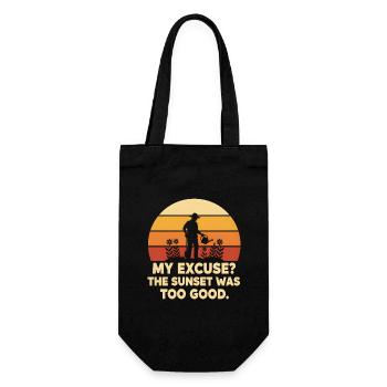 Gardener in the sun: apologies accepted - Gift Bag for Bottles - black - Front