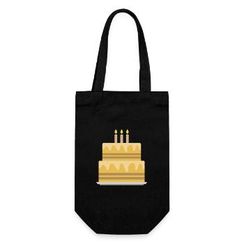 Birthday cake - Gift Bag for Bottles - black - Front