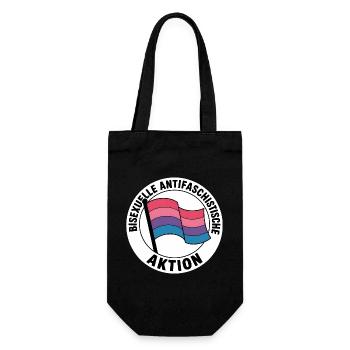 Action Bisexuelle - Insigne de la fierté Antifa - Sac à bouteille - noir - Devant
