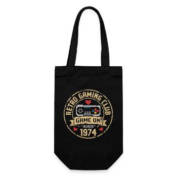 March 1974 Birthday Gift March 1974 Born - Gift Bag for Bottles - black - Front