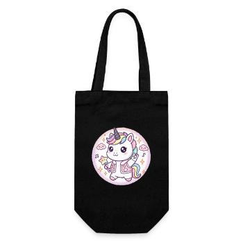 Kawaii Unicorn Pastel Magic - Mignon & Mignon - Sac à bouteille - noir - Devant