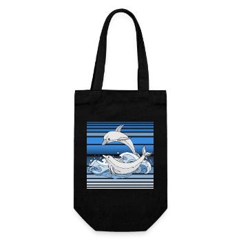 Dauphins - Sac à bouteille - noir - Devant