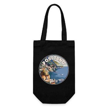 Explore Positano in Italy Mediterranean Paradise - Gift Bag for Bottles - black - Front