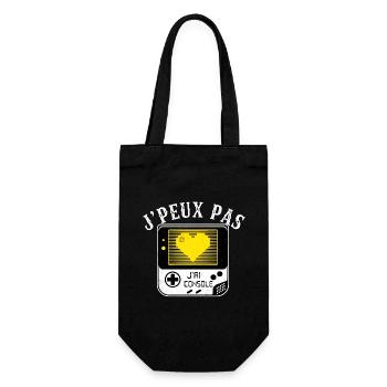 J'peux pas j'ai console cœur rétro - Sac à bouteille - noir - Devant