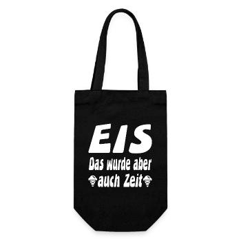 Eis - Geschenkbeutel für Flaschen - Schwarz - Vorne