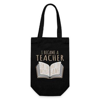 Je suis devenu professeur pour le logo de blague sur l’argent et la célébrité - Sac à bouteille - noir - Devant