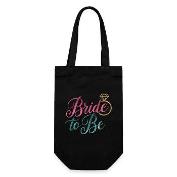 Bride to Be - Gift Bag for Bottles - black - Front