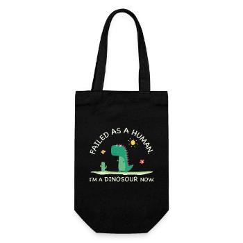 Échoué en tant qu’humain – Je suis un dinosaure maintenant - Sac à bouteille - noir - Devant
