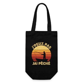 I can't I have Sunset Fishing - Gift Bag for Bottles - black - Front