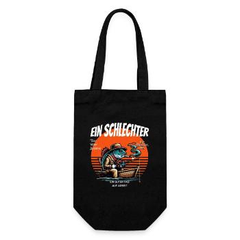 Funny Fisherman Fish: Retro Design for Fisherman - Gift Bag for Bottles - black - Front