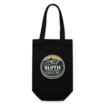 Sloth Hiking Team We're Coming - Gift Bag for Bottles - black - Front