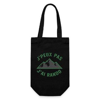 Green Mountains and Slogan Hiking - Gift Bag for Bottles - black - Front