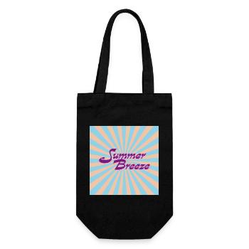 Summer Breeze Retro Typo - Gift Bag for Bottles - black - Front