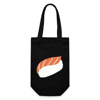 Illustration minimale de Nigiri au saumon - Sac à bouteille - noir - Devant