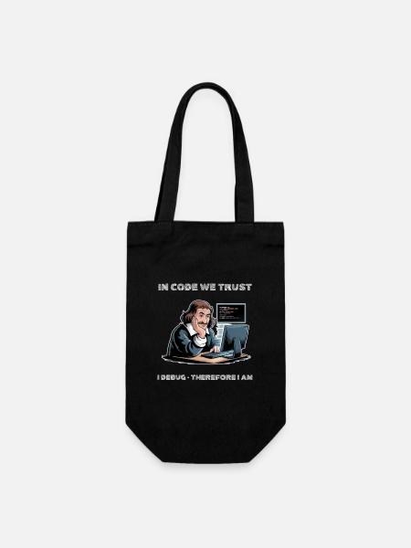 Philosoph Descartes Meme – für einen dunklen Hintergrund - Geschenkbeutel für Flaschen - Schwarz