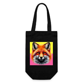 Fuchs - Geschenkbeutel für Flaschen - Schwarz - Vorne