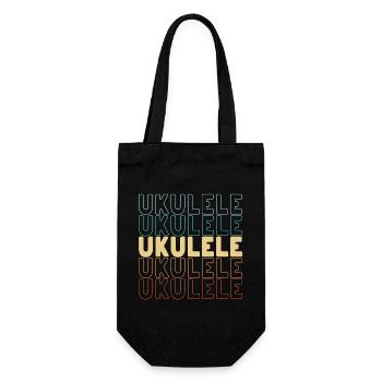 Typographie du ukulélé - Sac à bouteille - noir - Devant
