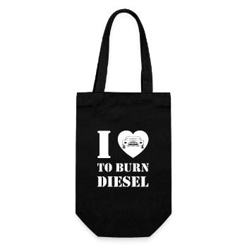 I love diesel combustion - Gift Bag for Bottles - black - Front