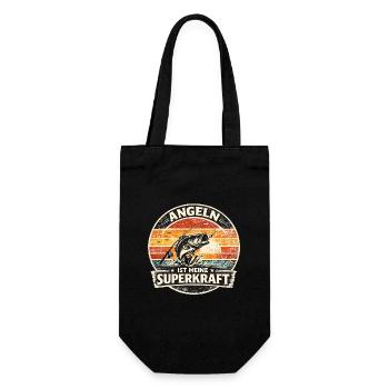 Fishing is my superpower - Gift Bag for Bottles - black - Front