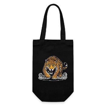 Jaguar Leopard Attack Water Mascot Predator - Gift Bag for Bottles - black - Front