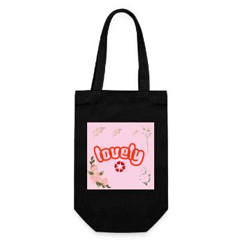 Lucky Neon Floral on Pink - Gift Bag for Bottles - black - Front