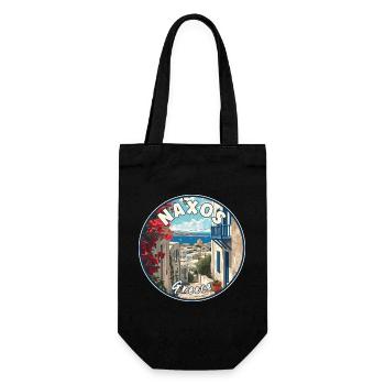 Discover Mediterranean Paradise Naxos In Greece - Gift Bag for Bottles - black - Front