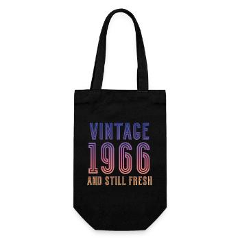 Vintage 1966 - Geschenkbeutel für Flaschen - Schwarz - Vorne