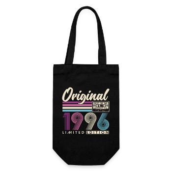 1996 Jahrgang Vintage Retro Geburtstag Geschenk - Geschenkbeutel für Flaschen - Schwarz - Vorne