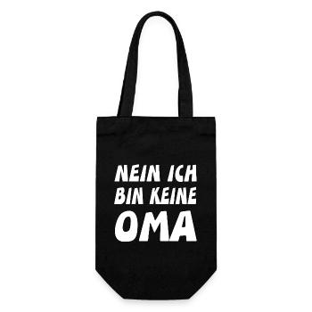 Oma - Geschenkbeutel für Flaschen - Schwarz - Vorne