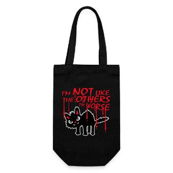Black Cat I'm Not Like The Others I'm Worse - Gift Bag for Bottles - black - Front