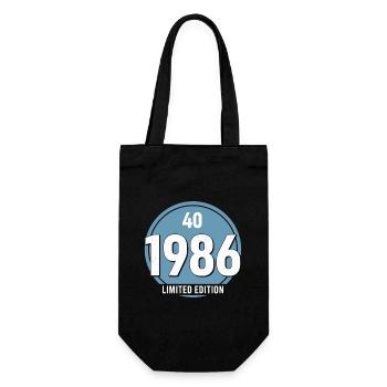 40e Anniversaire Homme Femme 40 Ans 1986 Cadeau  - Sac à bouteille - noir - Devant