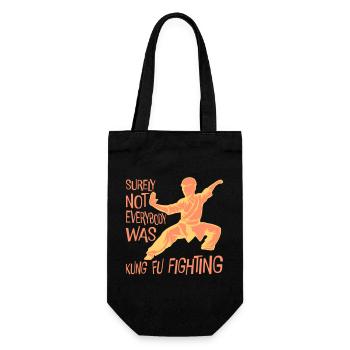 Surely Not Everybody Was Kung Fu Fighting Lustig - Gift Bag for Bottles - black - Front