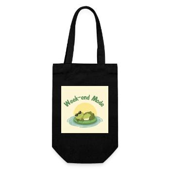 Chill Frog Fashion Weekend - Geschenkbeutel für Flaschen - Schwarz - Vorne
