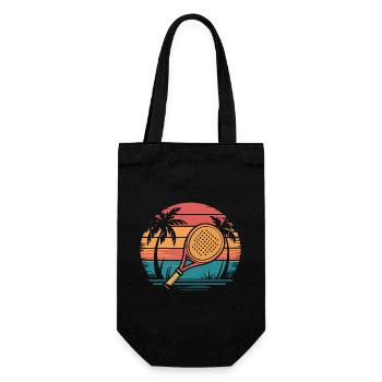 Padel Sunset - Gift Bag for Bottles - black - Front