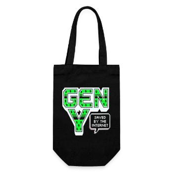 Generation Y, gen Y, Millennials Shirt, Pullover Hoodie - Gift Bag for Bottles - black - Front