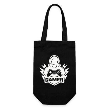 gamer_logo - Gift Bag for Bottles - black - Front