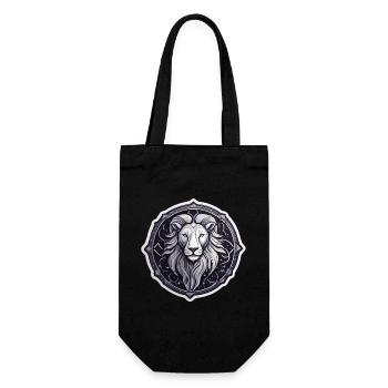 Cosmic Leo Round Astral Pattern - Gift Bag for Bottles - black - Front