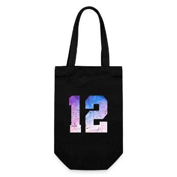 Ausgabe 12 – 12. Jubiläumsgeschenk - Geschenkbeutel für Flaschen - Schwarz - Vorne