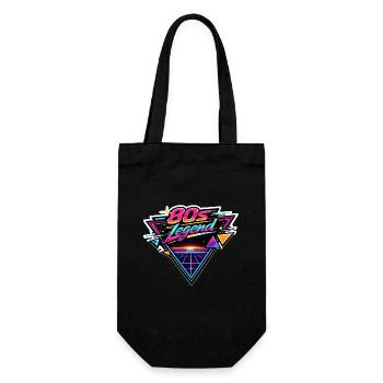 80s Legend Neon Retro - Gift Bag for Bottles - black - Front
