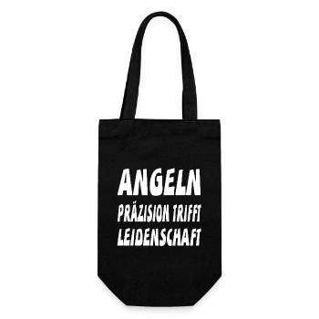 Angeln - Geschenkbeutel für Flaschen - Schwarz - Vorne