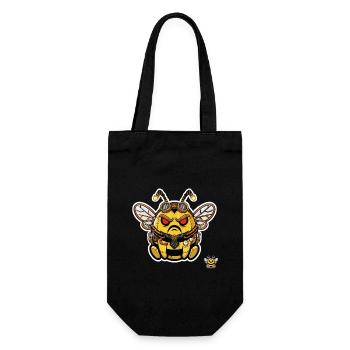 Bionic Edgy Steampunk Cyborg Bee - Gift Bag for Bottles - black - Front