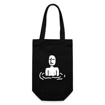 Serene Waters Minimalist Line Art - Gift Bag for Bottles - black - Front