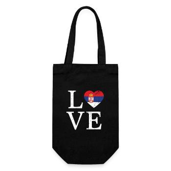 Avec amour la Serbie - Sac à bouteille - noir - Devant