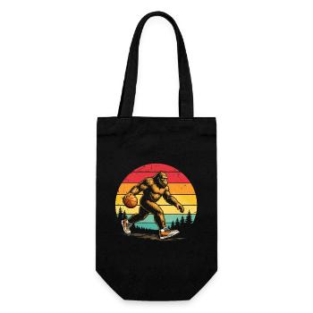 Bigfoot Sasquatch Big Foot Basketball - Gift Bag for Bottles - black - Front