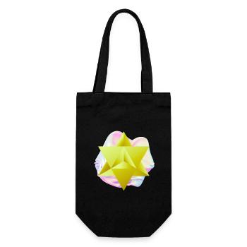 Surrealer Merkaba-Stern - Geschenkbeutel für Flaschen - Schwarz - Vorne