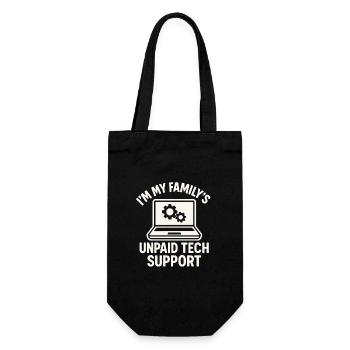 Unpaid Tech Support Family Joke - Gift Bag for Bottles - black - Front