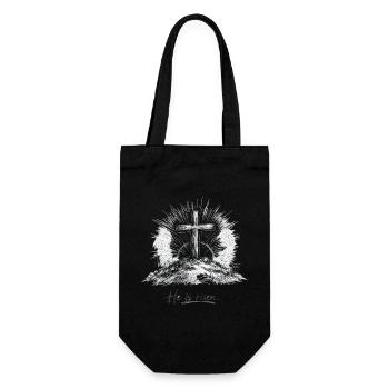 Christian Design - Jesus Cross Easter - Gift Bag for Bottles - black - Front