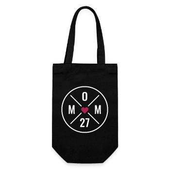 Mama 2027 Herz - Geschenkbeutel für Flaschen - Schwarz - Vorne