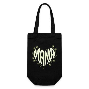 Cœur de Maman Fleur - Sac à bouteille - noir - Devant